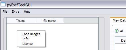 Context menu without photos loaded
